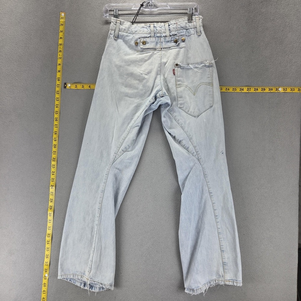 VTG Levis Engineered Jeans Womens Blue Cinch Back Twisted Light Wash Fits 25x30